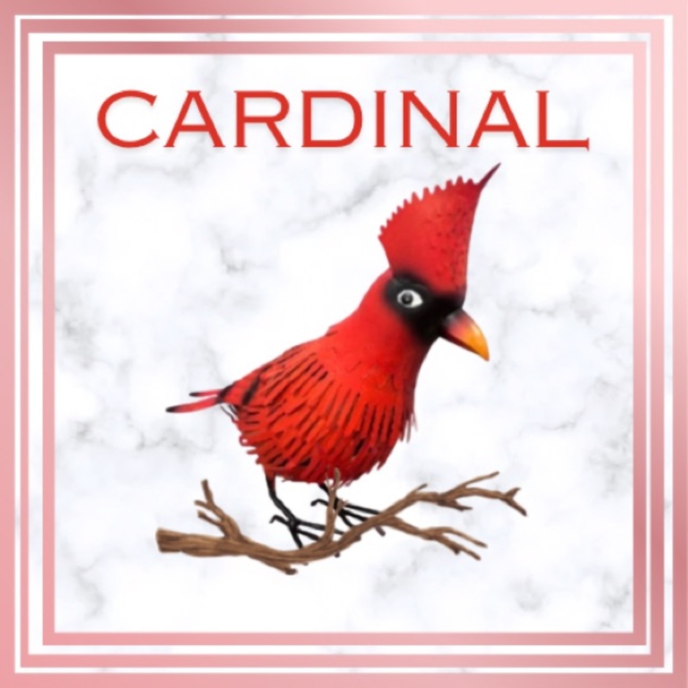 NWOT!! Metal with Glossy Paint CARDINAL for Fall & Summers